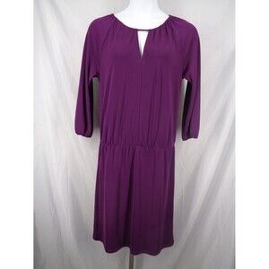 Talbots Purple Keyhole Blouson Dress Size Medium